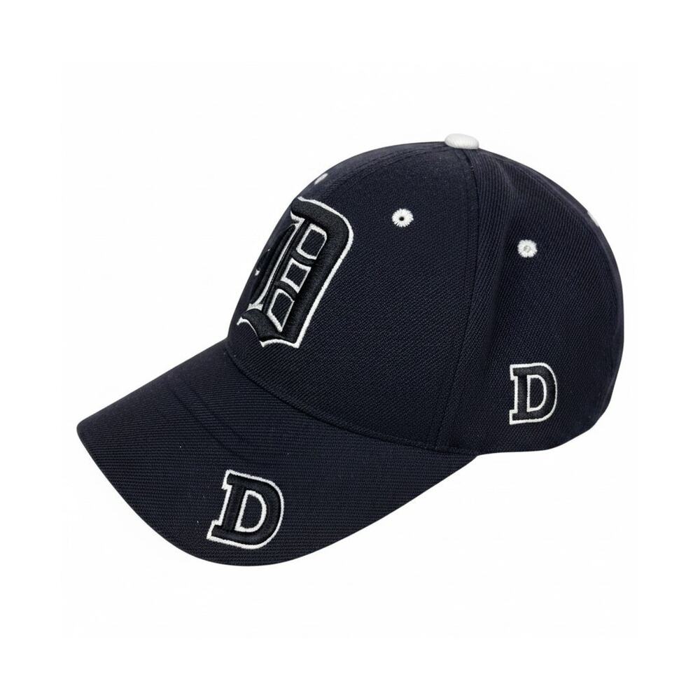 MLB DETROIT TIGERS Hat By SAM'S CAP Black White ONE SIZE